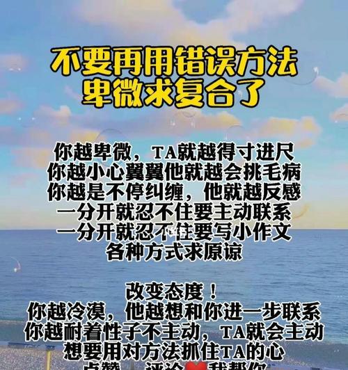 挽回爱情的完整攻略（15个实用技巧助你成功挽回爱情）