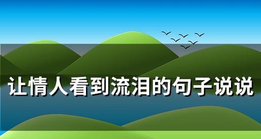 用真情感动情人——挽回爱情的技巧（流泪的告别，感动的重逢）